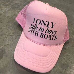 Pink Trucker Hat with Fun Slogan